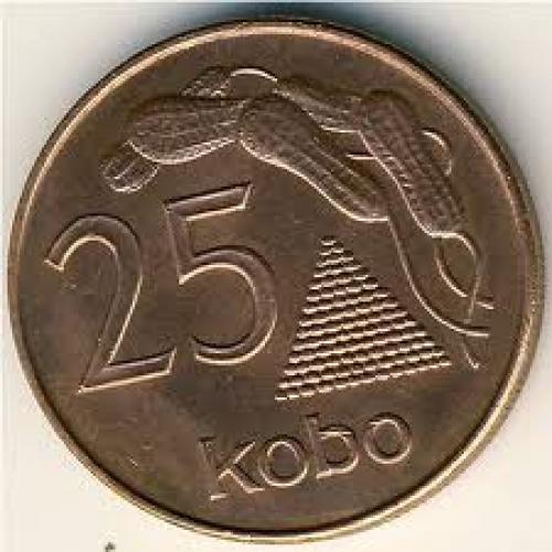 Nigerian Coins, 25 kobo; Year: 1991