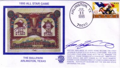 Ivan (Pudge) Rodriguez autographed 1995 All-Star Game cachet