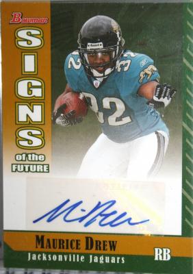 Maurice Jones-Drew certified autograph 2006 Bowman Signs of the Future Gold Rookie Card #49/50