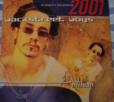 A.J. McLean Backstreet Boys 2001 16 month calendar