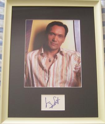Jimmy Smits autograph matted & framed with 8x10 photo