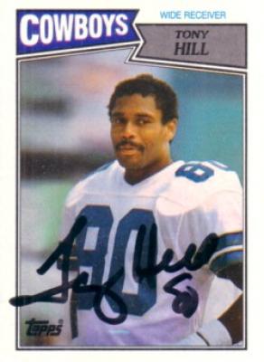 Tony Hill autographed Dallas Cowboys 1987 Topps card