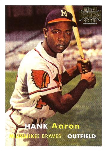 2002 Topps Archives #168 ~ Hank Aaron '57