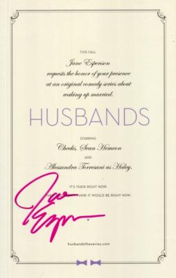 Jane Espenson autographed Husbands promo card