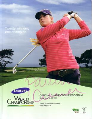 Paula Creamer autographed 2009 LPGA Samsung World Championship program