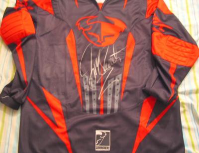 Jeremy McGrath autographed Thor MX Racing jersey