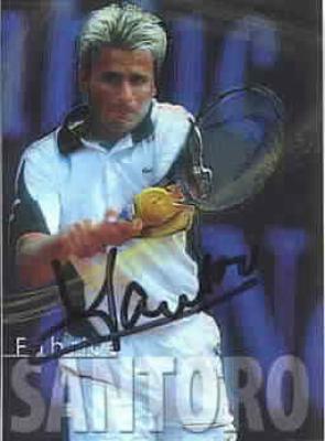 Fabrice Santoro autographed 2000 ATP tennis card