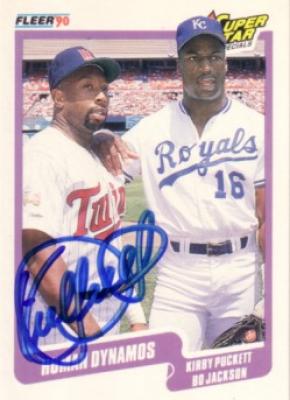 Kirby Puckett autographed Minnesota Twins 1990 Fleer card