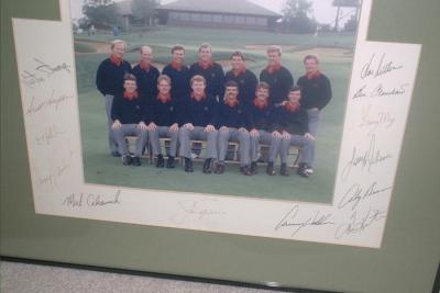 1987 US Ryder Cup Team autographed 8x10 photo framed (Jack Nicklaus Payne Stewart Ben Crenshaw)