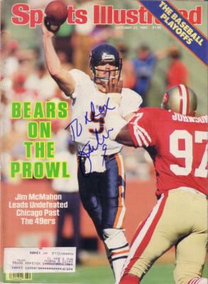 Jim McMahon autographed Chicago Bears 1985 Sports Illustrated (to Alex)