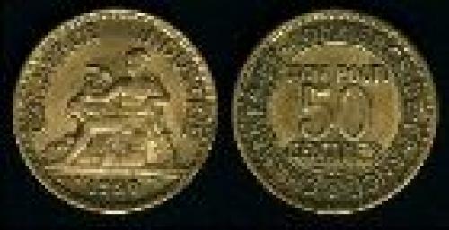 50 centimes; Year: 1921-1929; (km 884)