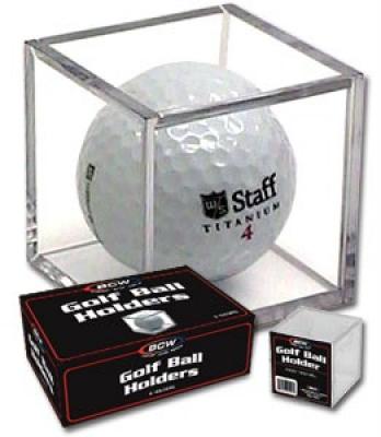 Golf ball plastic cube display case holders (box of 6)