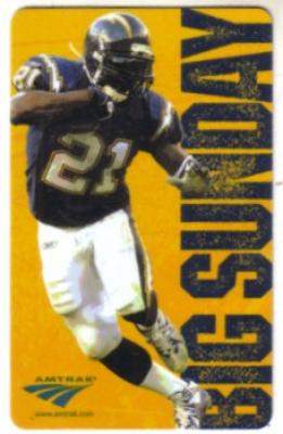 LaDainian Tomlinson 2004 San Diego Chargers plastic pocket schedule
