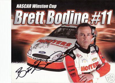Brett Bodine (NASCAR) autographed 8x10 Hooters photo card