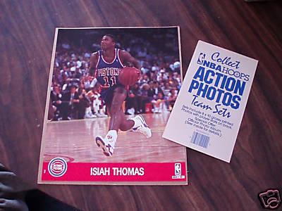 Isiah Thomas Detroit Pistons 1990 NBA Hoops 8x10 photo