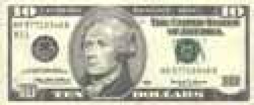 10 Dollars; Issue of 1996-1999; (enlarged portraits)