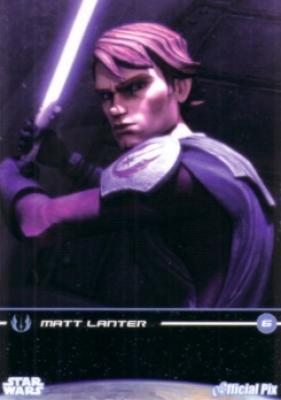 Star Wars Clone Wars Matt Lanter (Anakin) 2009 promo card