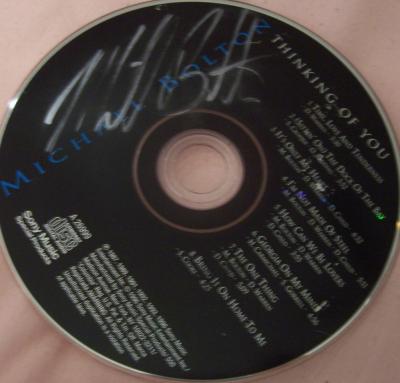 Michael Bolton autographed Thinking of You CD