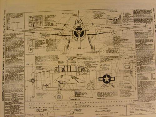Grumman WW2 TBF (Torpedo Bomber Fighter) Aircraft drawings and specs for model makers, re builders.