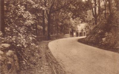 Monticello (Thomas Jefferson's home) vintage sepia postcard