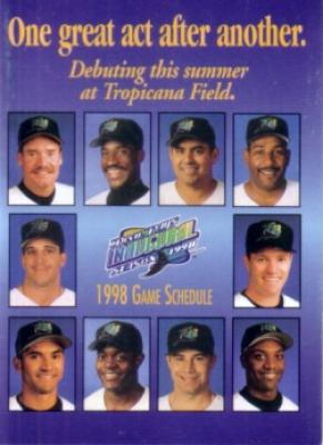 1998 Tampa Bay Devil Rays Inaugural pocket schedule