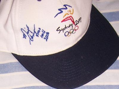 Monique Hennagan autographed 2000 Sydney Olympics cap