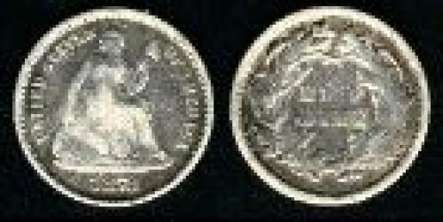 5 cents;Year: 1860-1873; Liberty Seated w/ legend