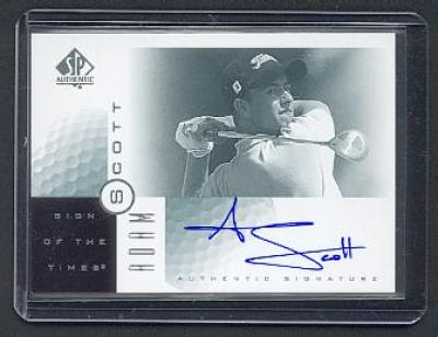 Adam Scott certified autograph 2001 SP Authentic Sign of the Times card