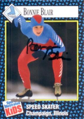 Bonnie Blair autographed 1992 Sports Illustrated for Kids card