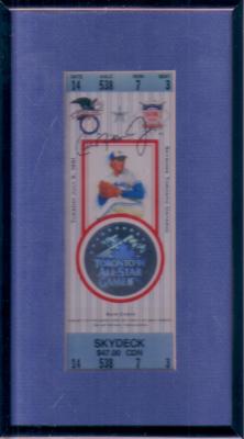 Cal Ripken autographed 1991 MLB All-Star Game ticket framed