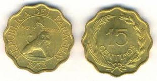 Coins; PARAGUAY 15 CENTIMOS