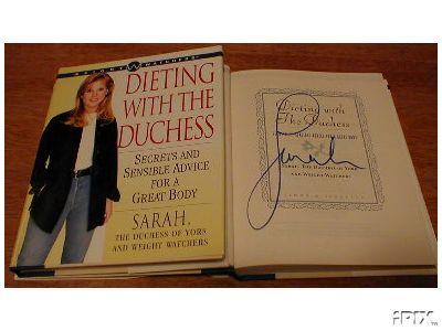 Sarah Ferguson autographed Dieting with the Duchess hardcover book