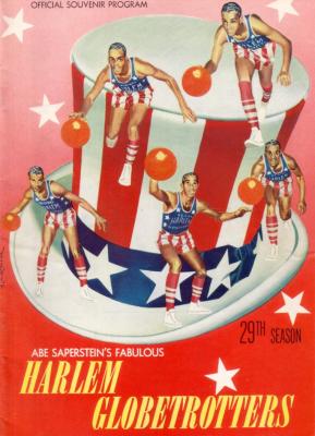 1955-56 Harlem Globetrotters basketball program or yearbook
