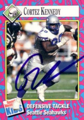 Cortez Kennedy autographed Seattle Seahawks 1993 Sports Illustrated for Kids card