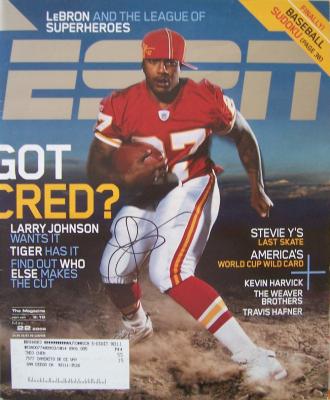 Larry Johnson autographed Kansas City Chiefs 2006 ESPN Magazine