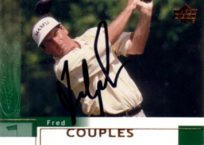 Fred Couples autographed 2002 Upper Deck golf card