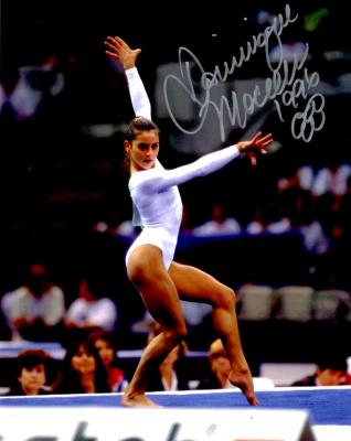 Dominique Moceanu autographed 1996 Olympic 8x10 gymnastics photo