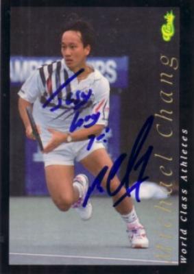 Michael Chang autographed 1992 Classic tennis card