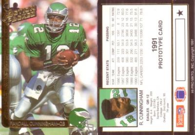 Randall Cunningham 1991 Action Packed promo or prototype card