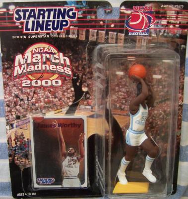 James Worthy autographed North Carolina (UNC) Kenner Starting Lineup