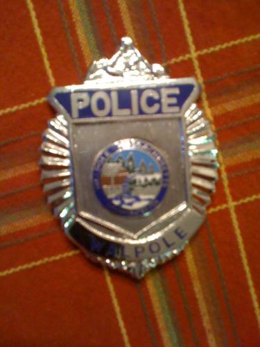 Walpole Massachusetts Police badge, MA