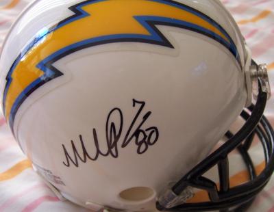 Ryan Mathews & Malcom Floyd autographed San Diego Chargers mini helmet