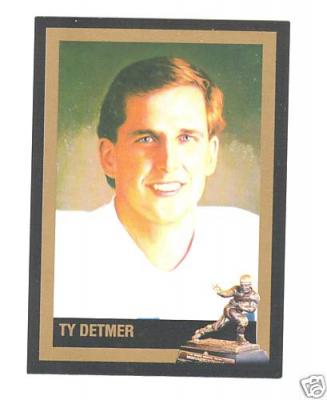 Ty Detmer BYU Heisman Trophy winner card