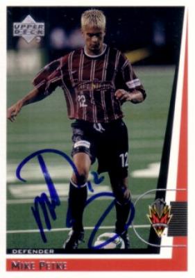 Mike Petke autographed 1999 MLS MetroStars card