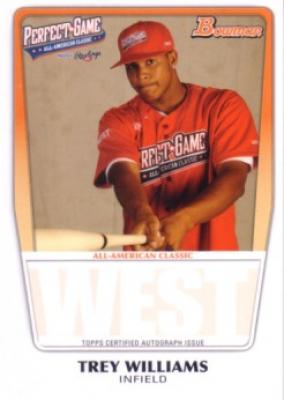 Trey Williams 2011 Perfect Game Topps Bowman Rookie Card (AFLAC)