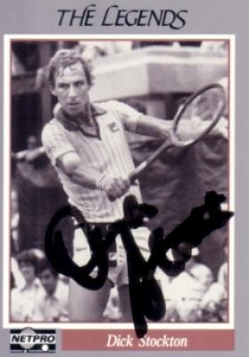 Dick Stockton autographed 1991 Netpro Legends tennis card