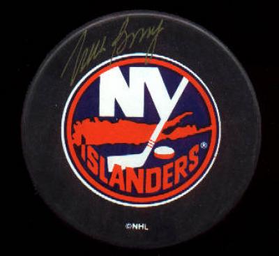Mike Bossy autographed New York Islanders puck