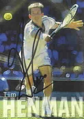 Tim Henman autographed 2000 ATP Tour tennis card