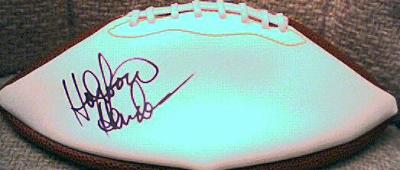 Thomas (Hollywood) Henderson (Dallas Cowboys) autographed full size white panel football