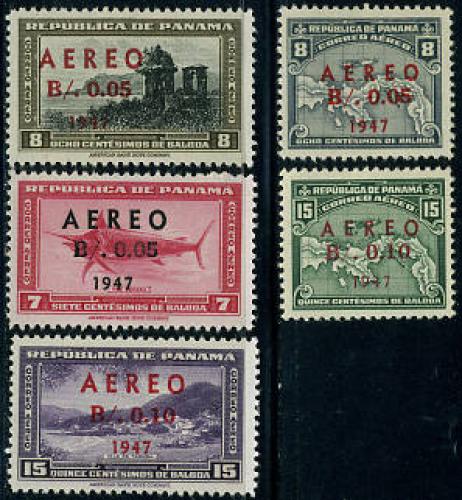 Airmail overprints 5v; Year: 1947